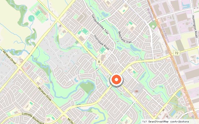 Map showing the location of The Castle Mile in Brampton