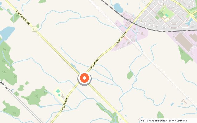 Map showing the location of Bolton Place at Caledon Station in Caledon