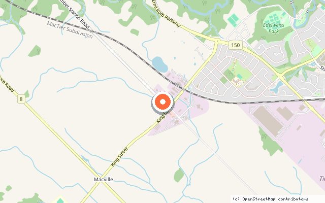 Map showing the location of Kingsfield at Caledon Station in Caledon
