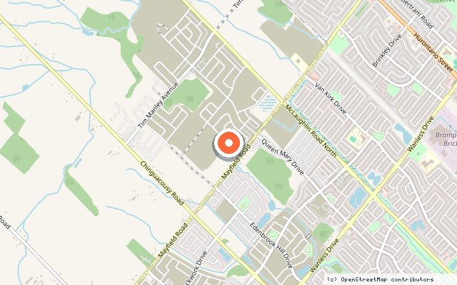 Map showing the location of Mayfield Collection in Caledon