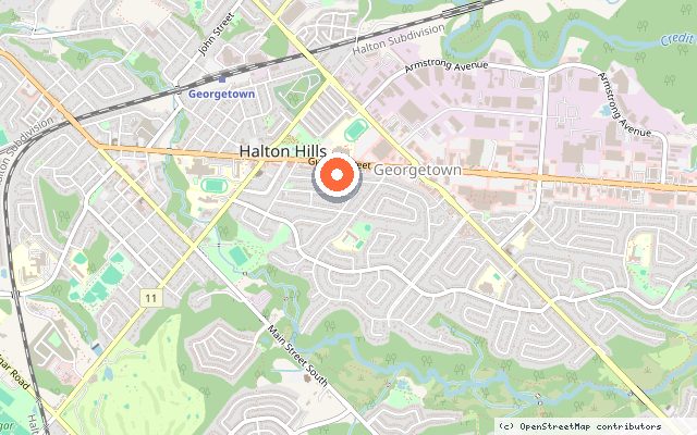 Map showing the location of The Chase in Georgetown