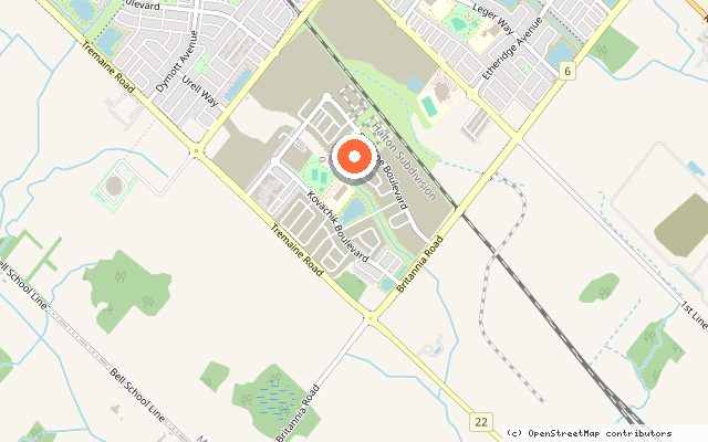 Map showing the location of Milton Village in Milton