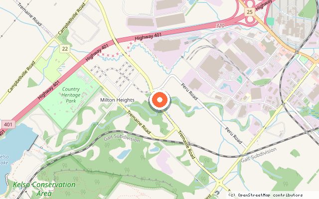 Map showing the location of Panorama Milton in Milton