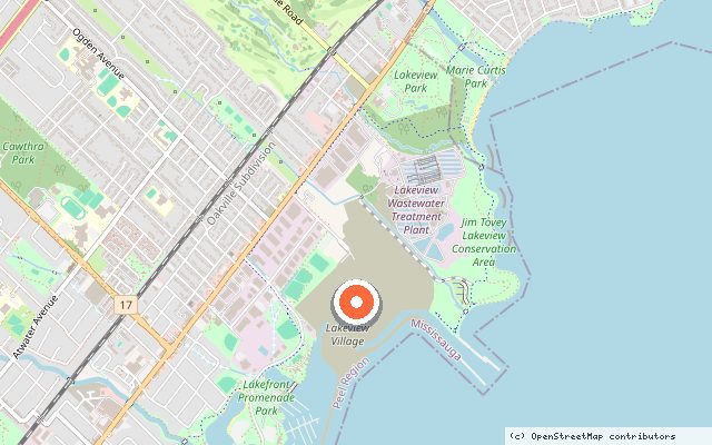 Map showing the location of Aquanova Condos in Mississauga