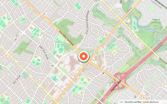 Map showing the location of The Kith Condominiums in Mississauga