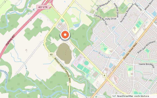 Map showing the location of Preserve North in Oakville