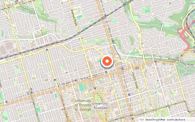Map showing the location of 50 Scollard in Toronto