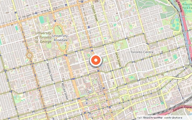 Map showing the location of Concord Sky in Toronto