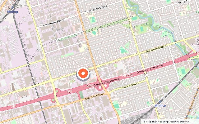 Map showing the location of Joya in Toronto