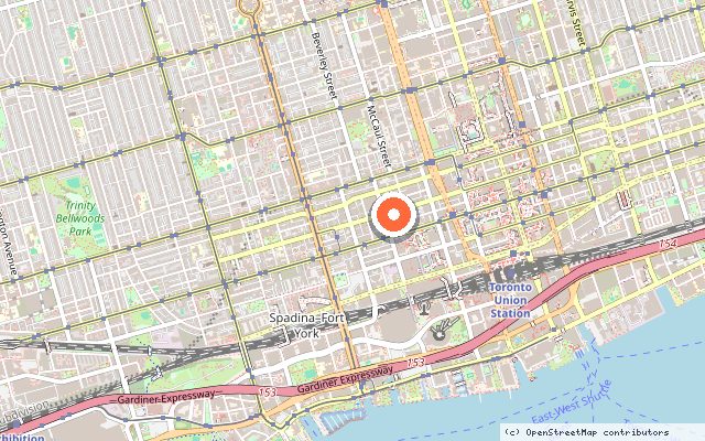 Map showing the location of Natasha Residences in Toronto