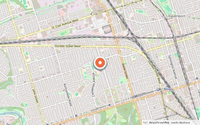 Map showing the location of VALO Residences in Toronto