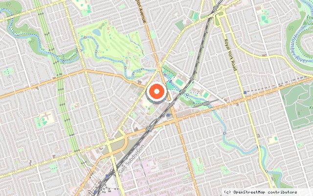 Map showing the location of Westerly in Toronto