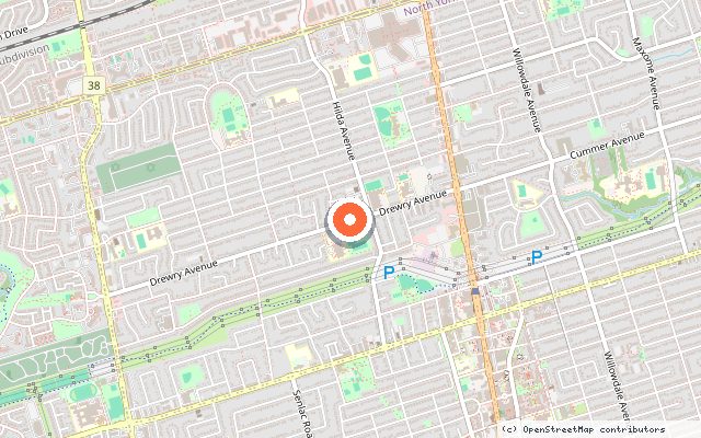 Map showing the location of 180 Towns in Toronto