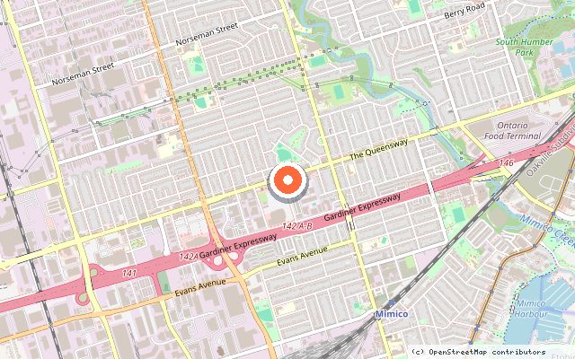 Map showing the location of Curio in Toronto